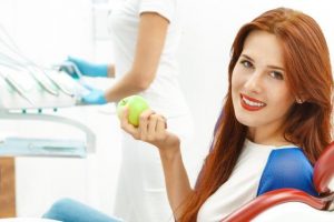 Patient after root canal treatment