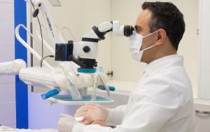 Dr. Sameti during Endodontic Treatment